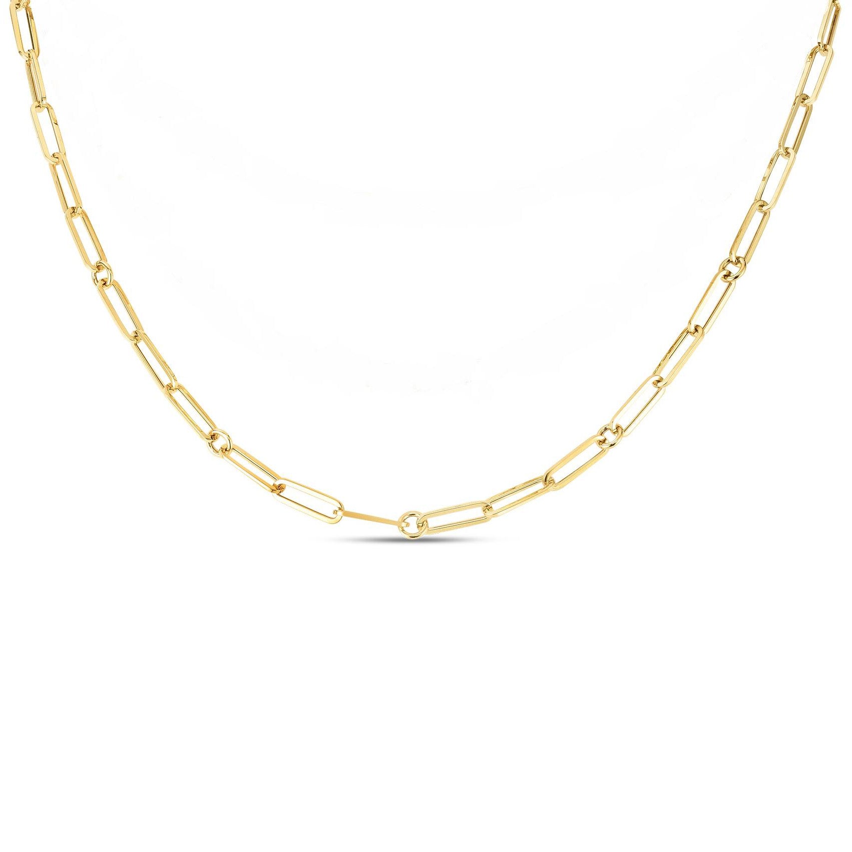 Roberto Coin Yellow Gold Paperclip Chain