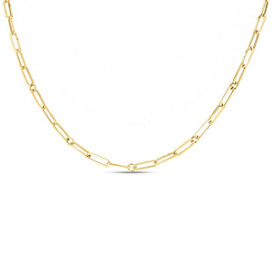 Roberto Coin Yellow Gold Paperclip Chain