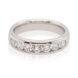 Channel Set 7 Diamond Wedding Band