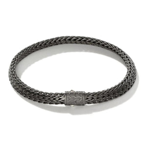 Matte Black Rhodium Chain Bracelet