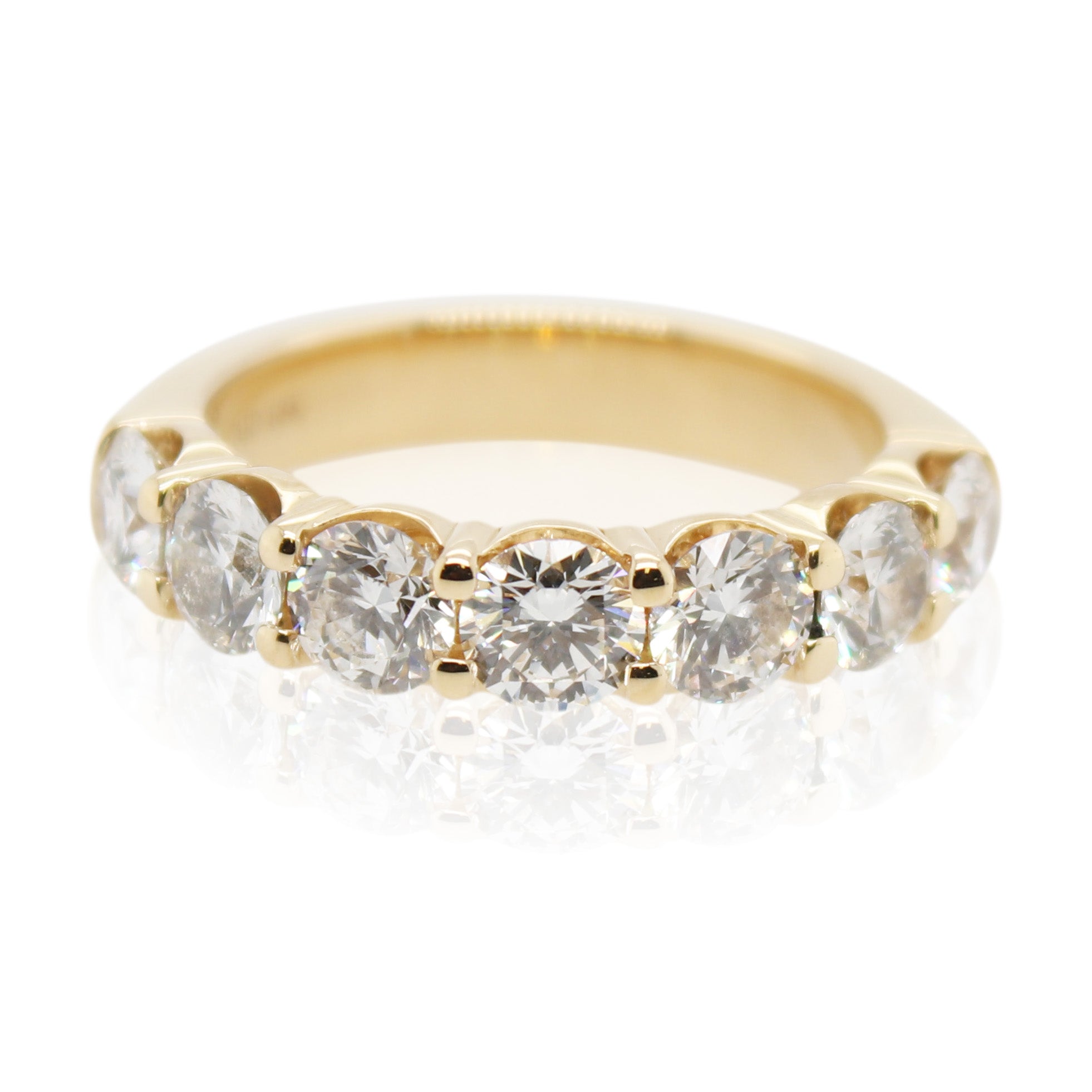 Yellow Gold 7 Diamond Band