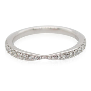 White Gold Diamond Pinched Contour Band