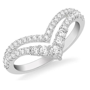 Estate Double Row Diamond Contour Band