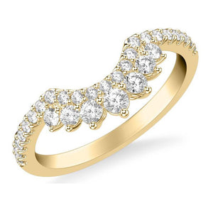 Estate Diamond Tiara Contour Band