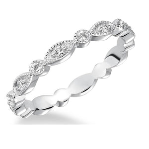 Estate Marquise and Round Diamond Band