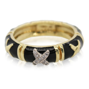 Black Enamel and Diamond 