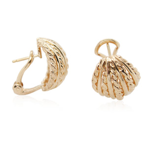 Yellow Gold 5 Row Rope Huggy Hoops