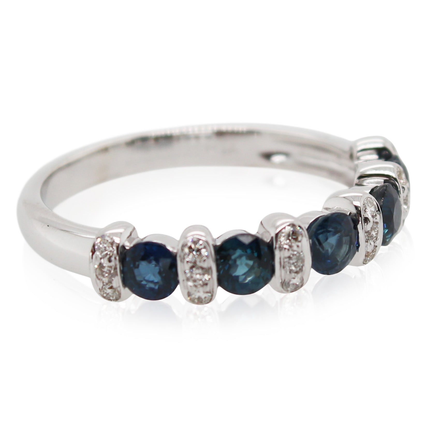 5 Sapphire and Diamond Band