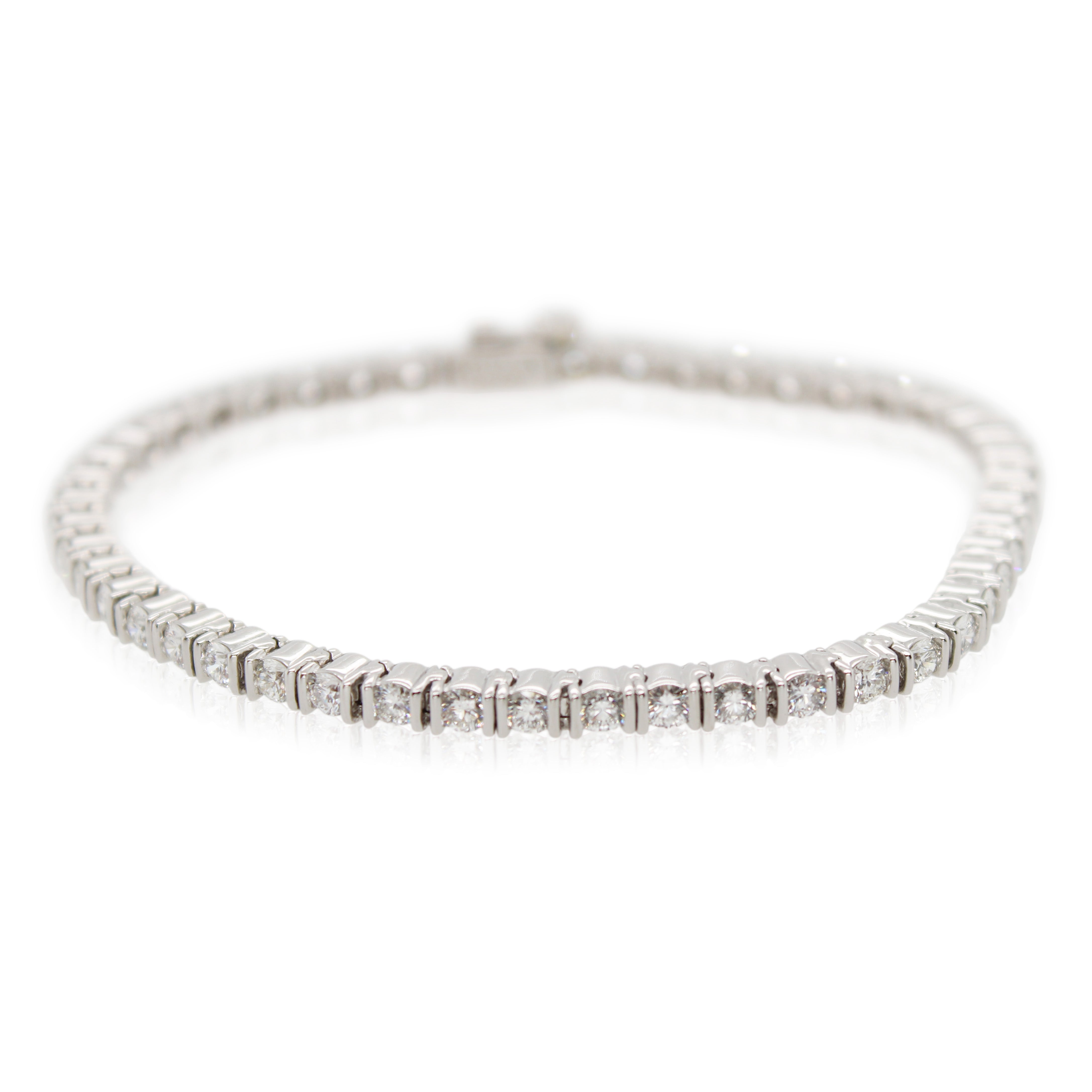 Platinum Old European Cut Diamond Bracelet