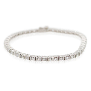 Platinum Old European Cut Diamond Bracelet