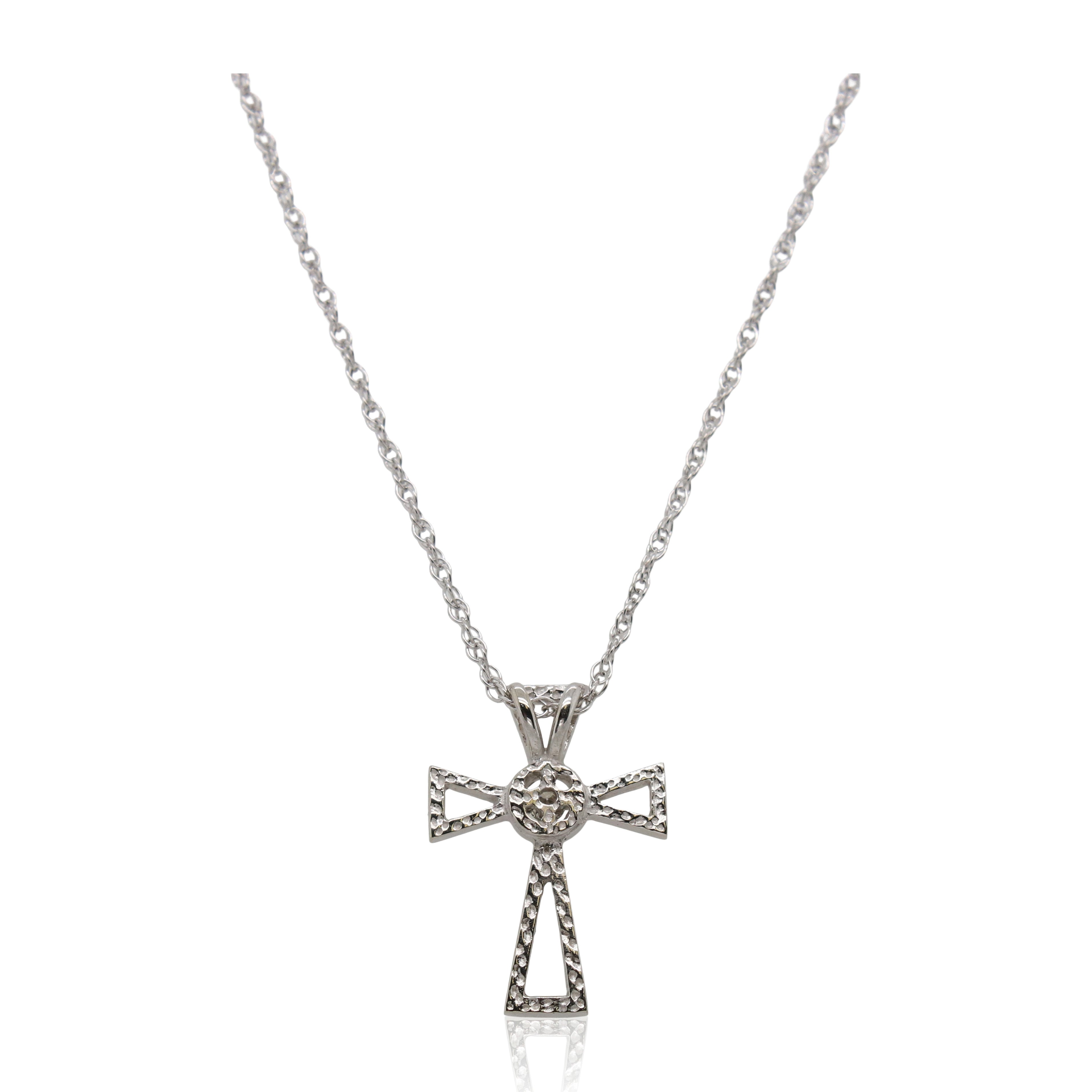 Diamond Center Cross Pendant