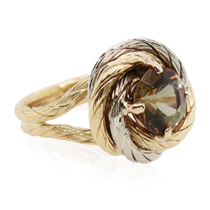 Round Andalusite Coil Ring