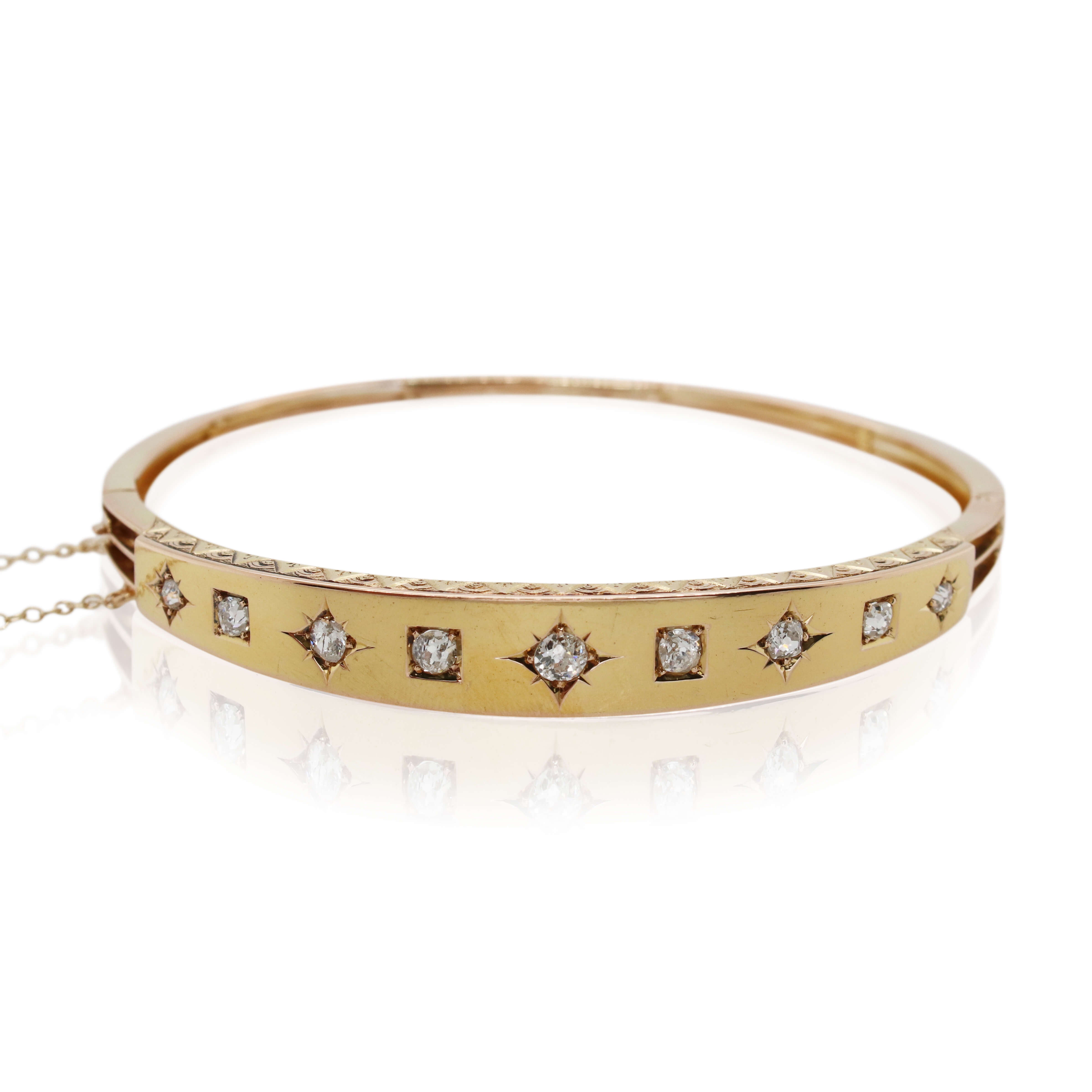 9 Diamond Tapered Bracelet