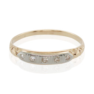 Yellow Gold Vintage Diamond Band