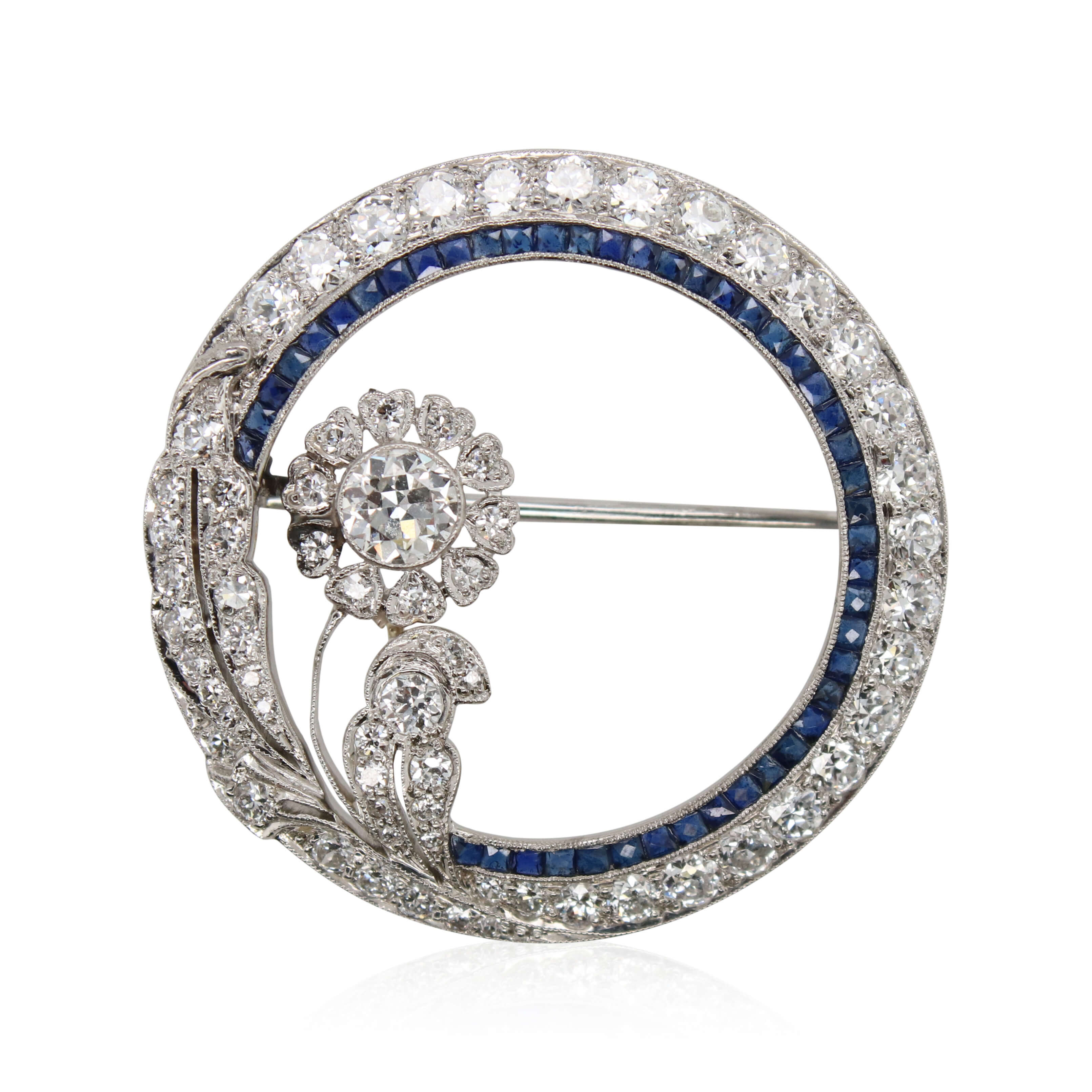 Edwardian Floral Diamond Brooch
