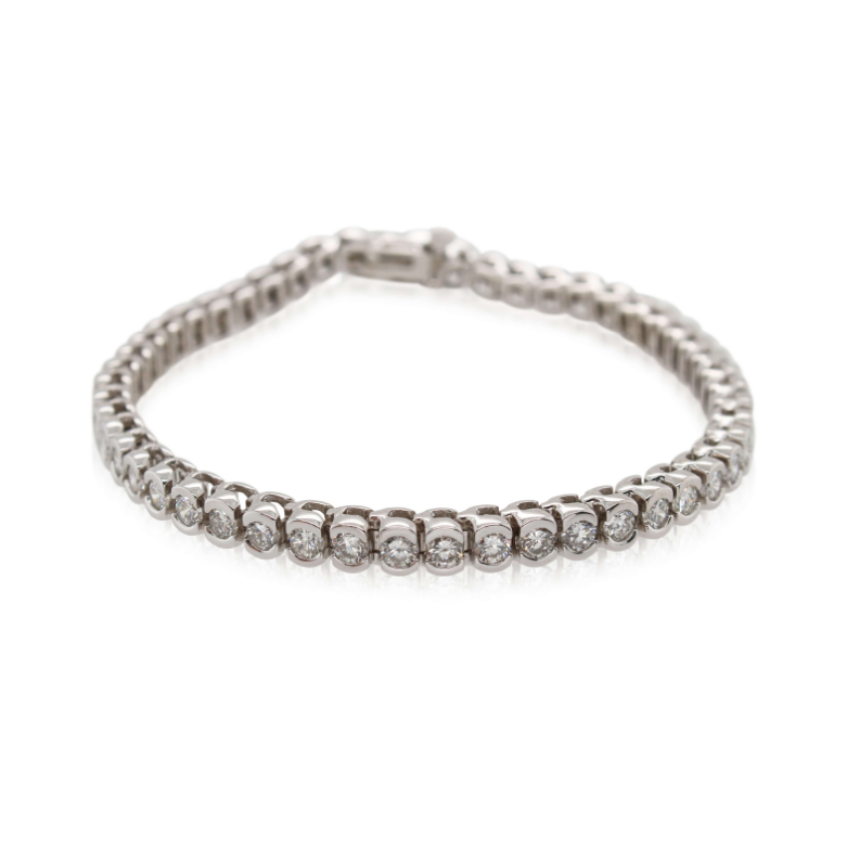 Estate White Gold Diamond Tennis Bracelet