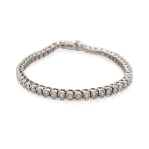 Estate White Gold Diamond Tennis Bracelet