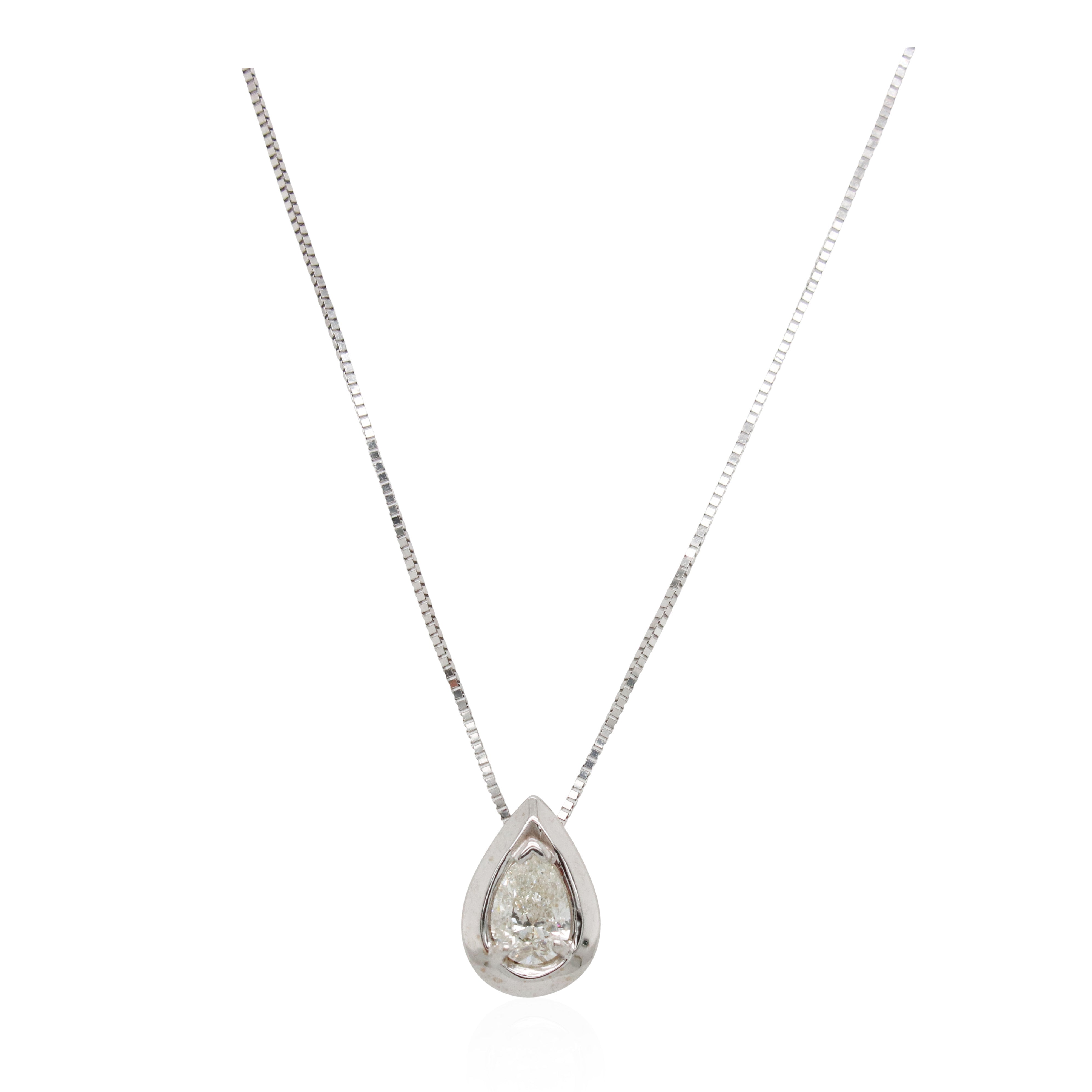 0.40ct Pear Shaped Diamond Pendant