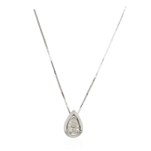 0.40ct Pear Shaped Diamond Pendant