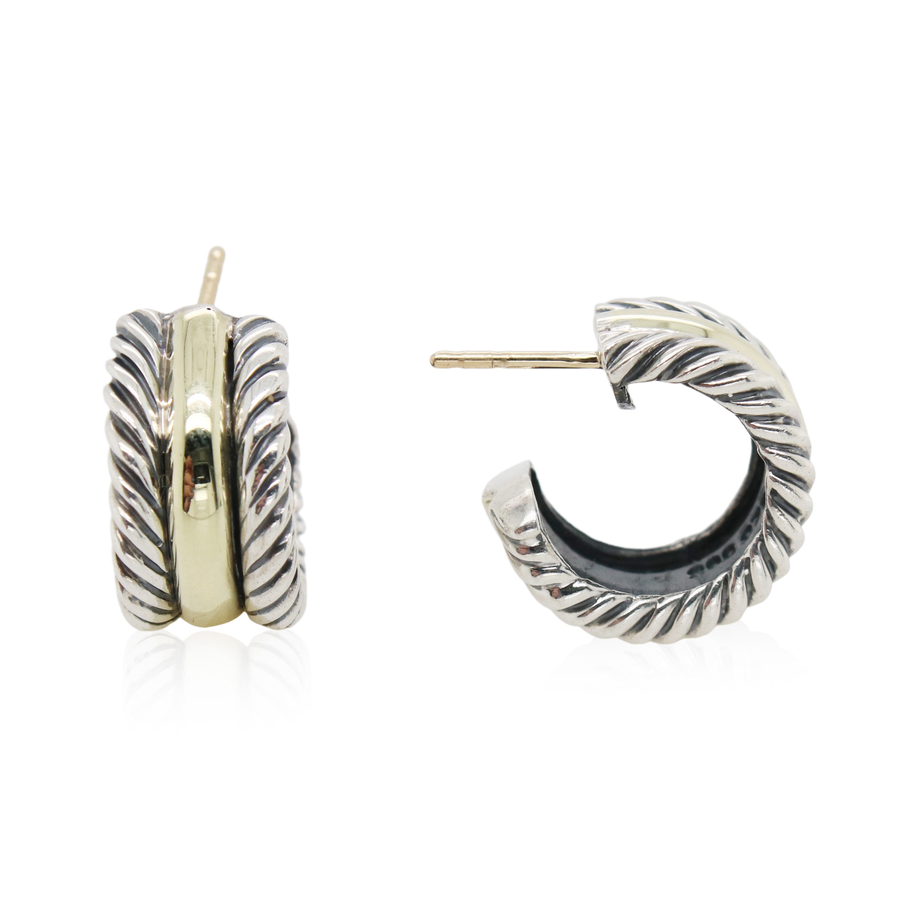 Estate David Yurman Huggie Hoops