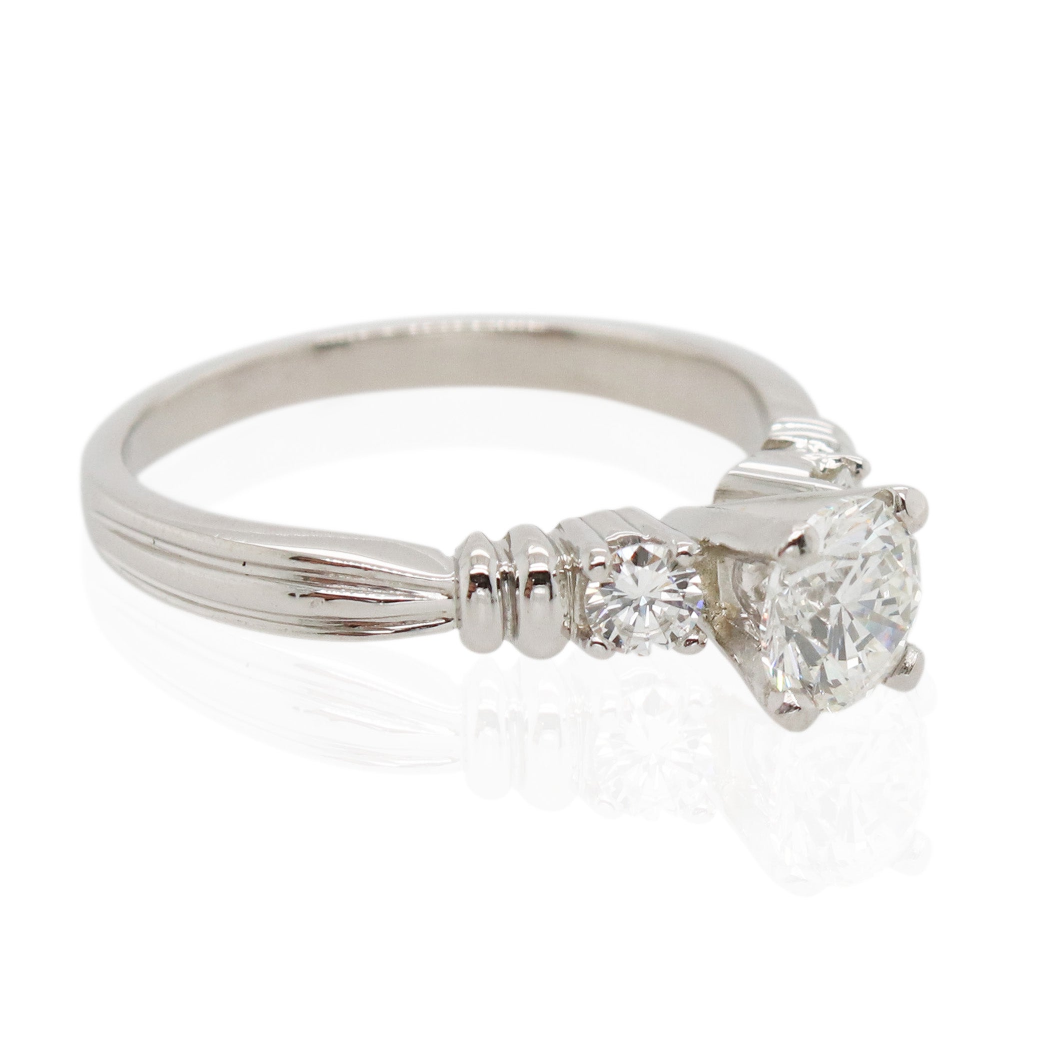 Estate 0.65ct Round Diamond Engagement Ring