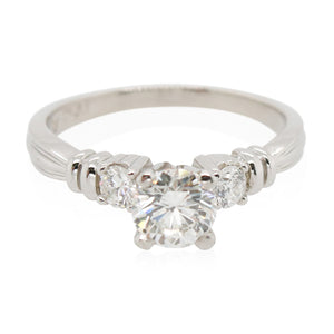 Estate 0.65ct Round Diamond Engagement Ring