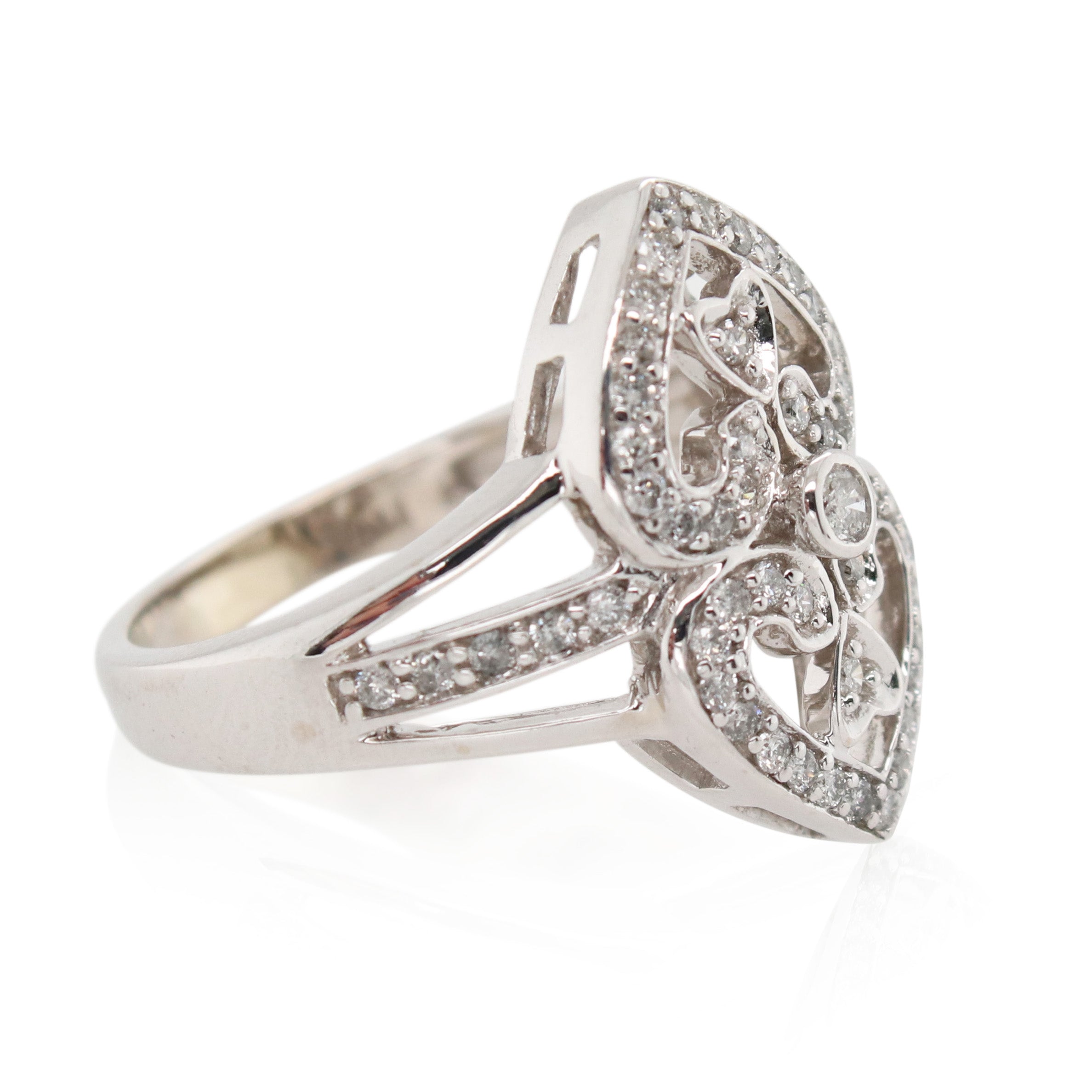 Diamond Double Heart Ring