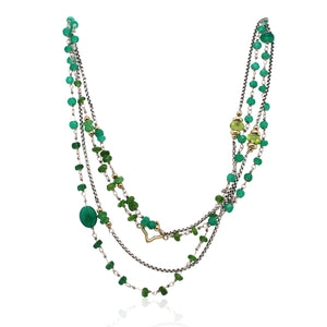 Estate David Yurman Multi-Gemstone Double Row Necklace