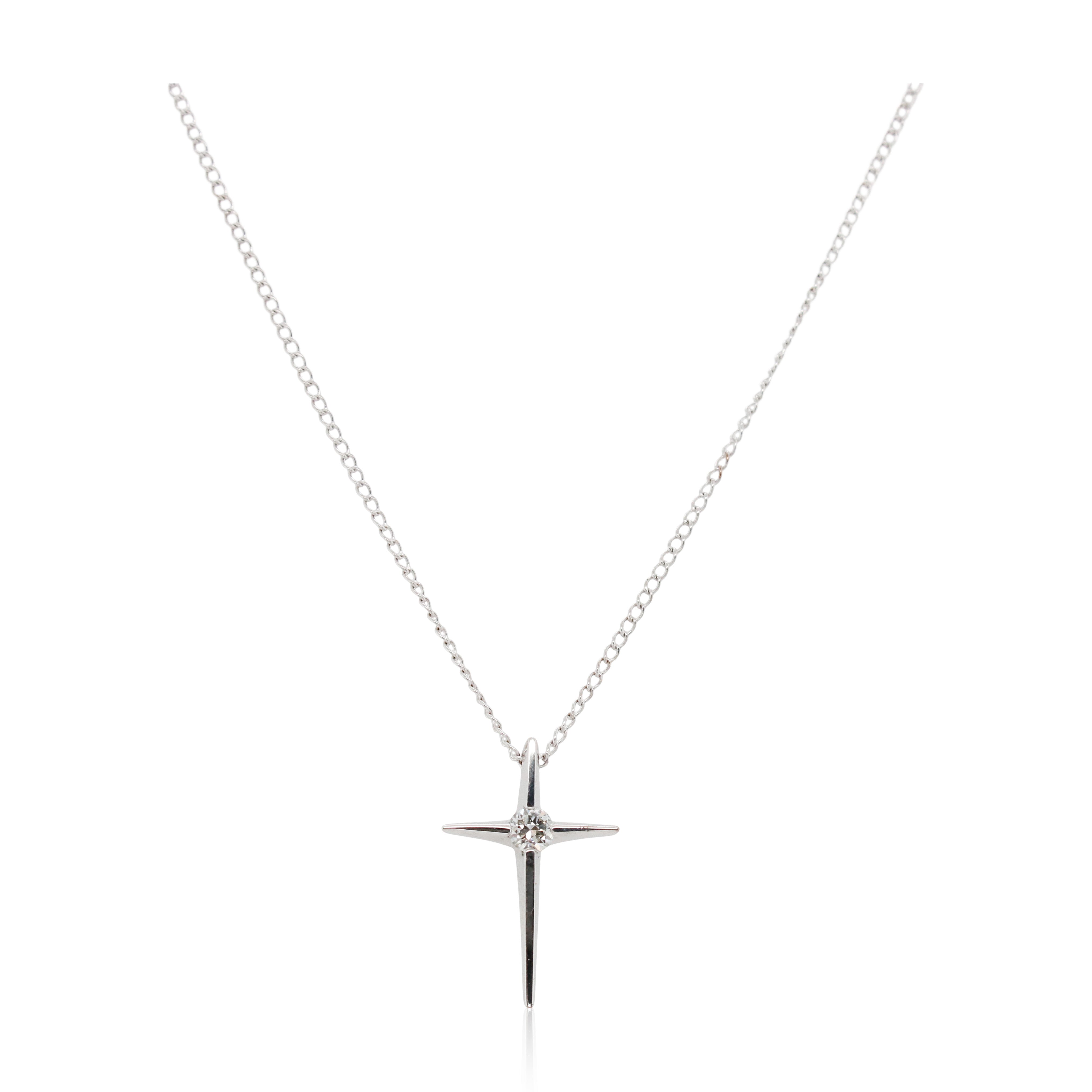 Estate Diamond Cross Pendant