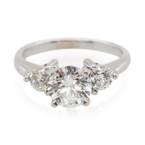 Estate 3 Stone Diamond Engagement Ring