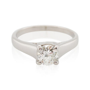 Estate 0.65ct Round Diamond Solitaire Ring