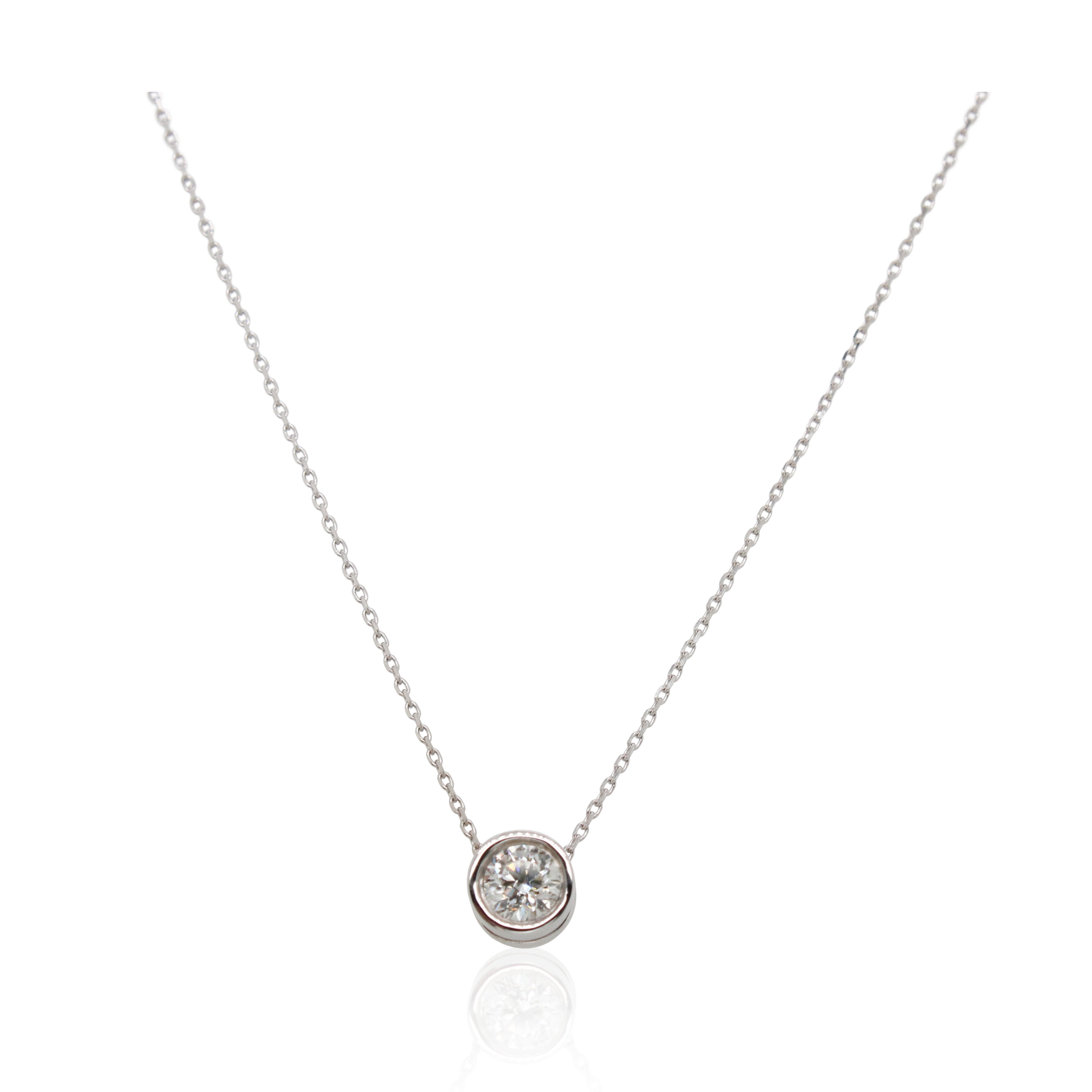 Estate 0.33ct Bezel Set Diamond Pendant