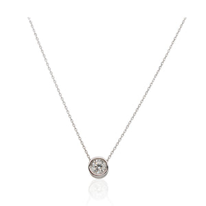 Estate 0.33ct Bezel Set Diamond Pendant