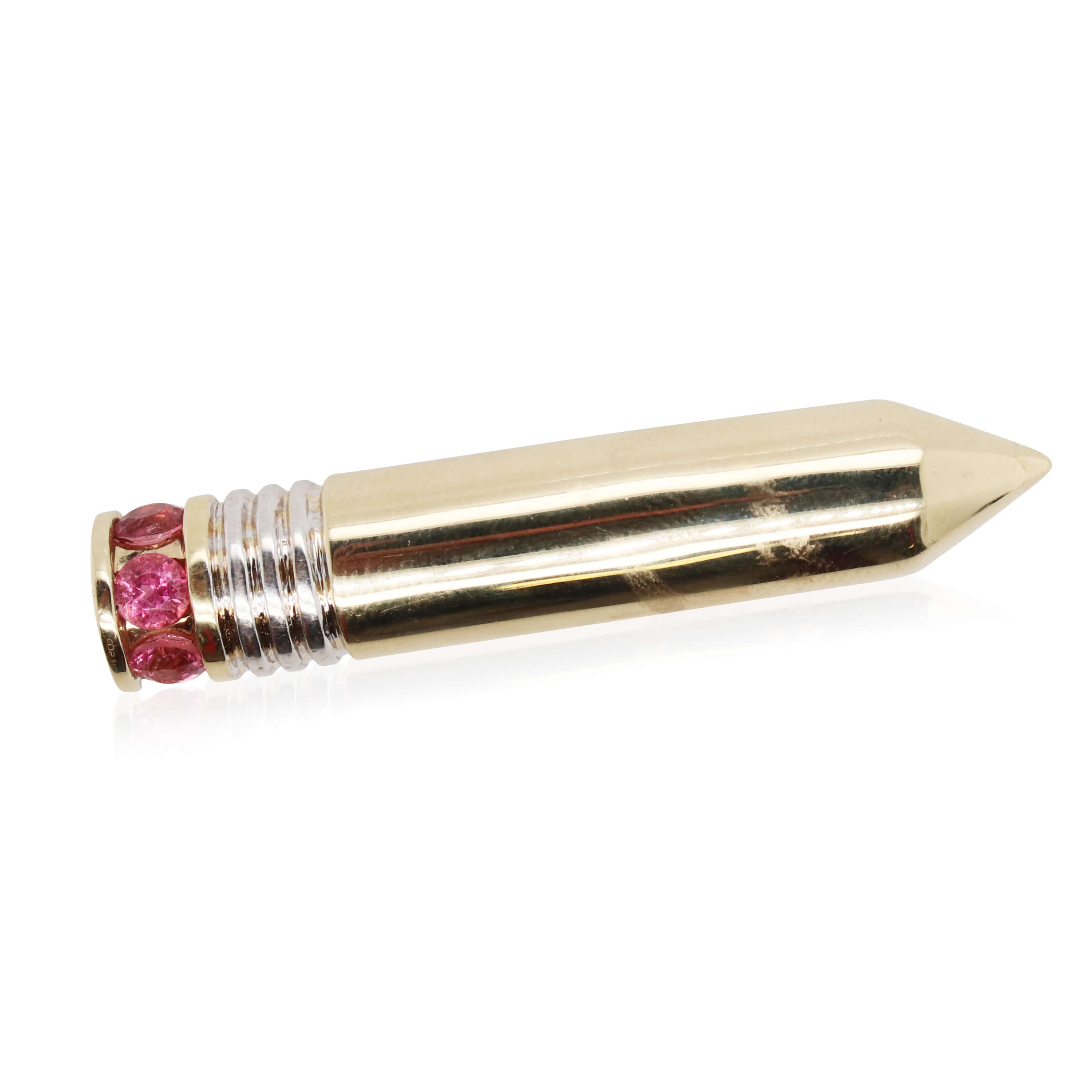 Pink Tourmaline Pencil Brooch