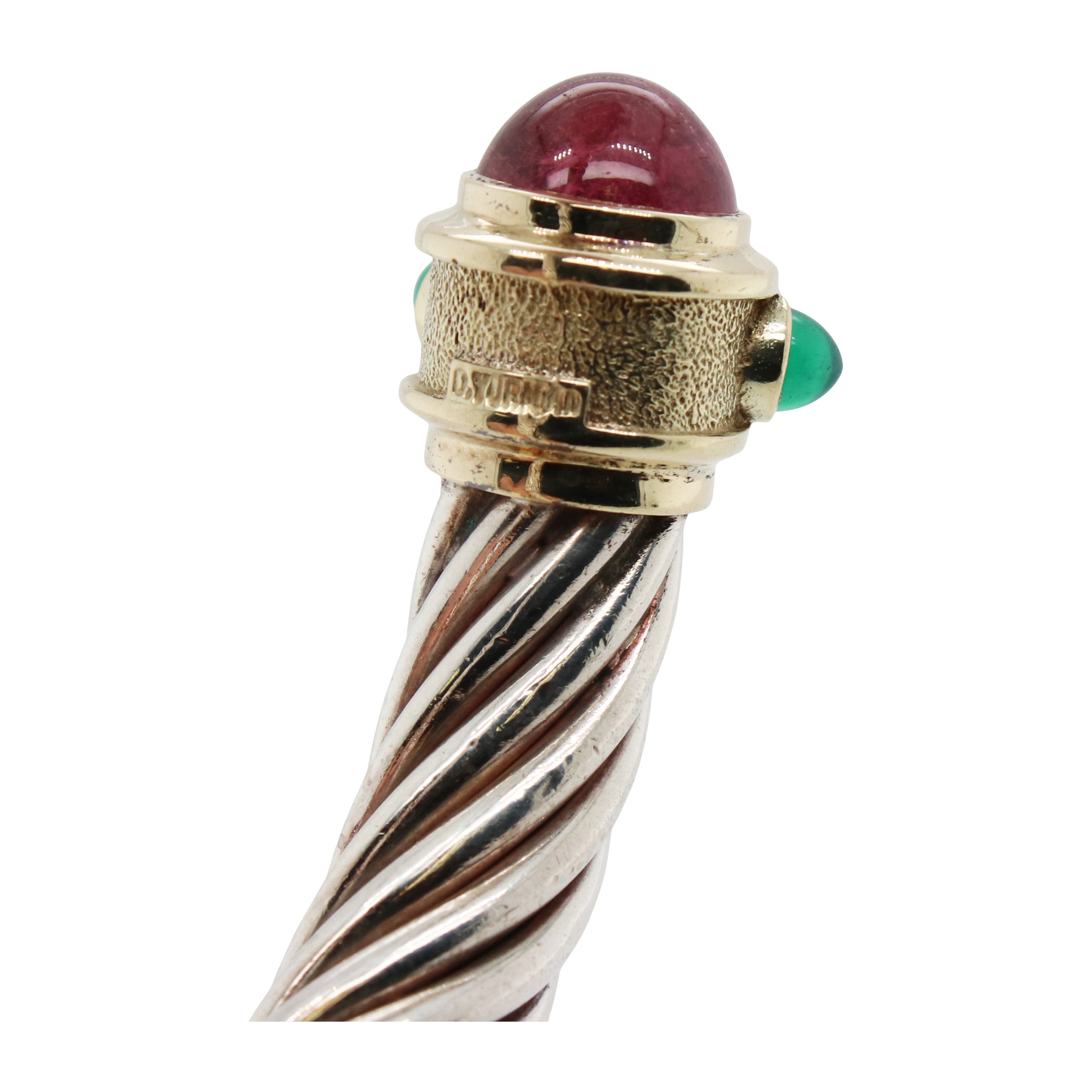 Estate David Yurman Pink and Green Tourmaline Bracelet