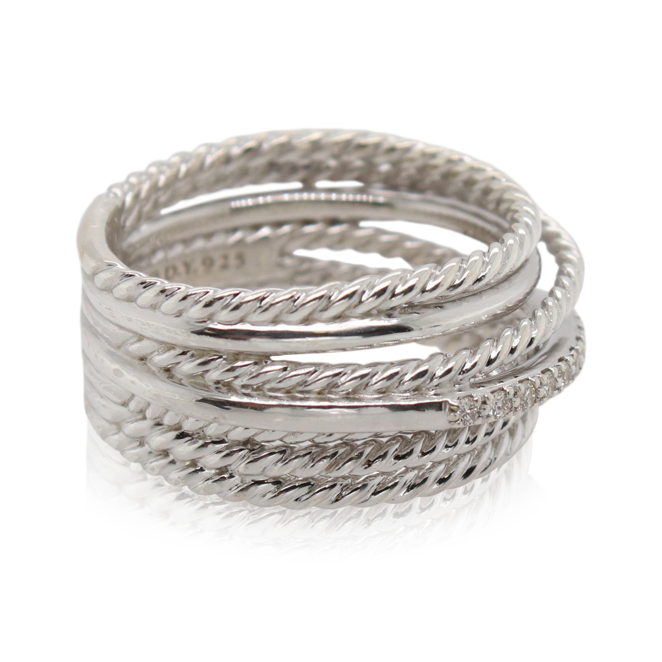 Estate David Yurman 7 Row Diamond Ring