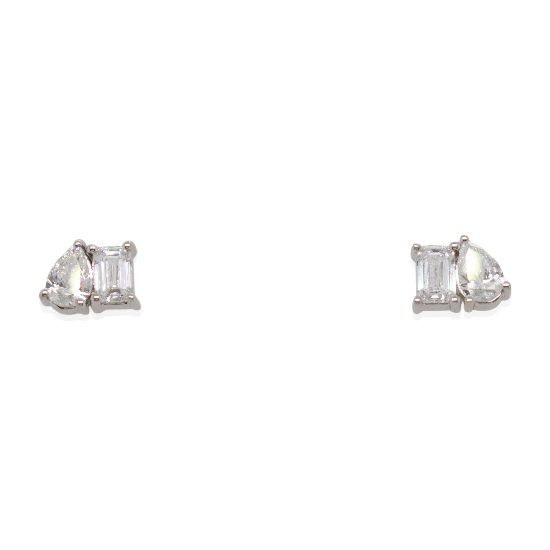 Estate 2 Stone Diamond Studs