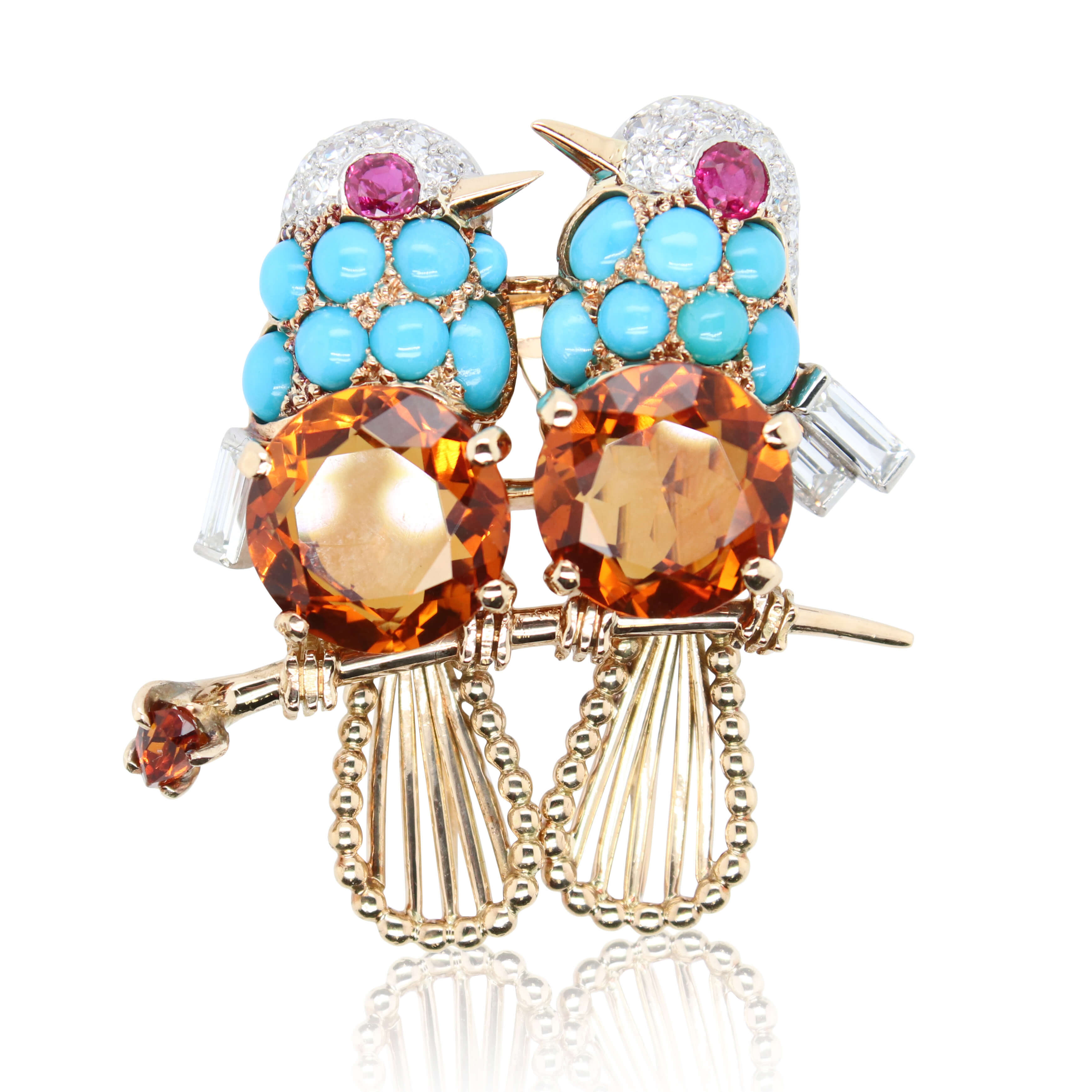 Estate Cartier Love Birds Brooch