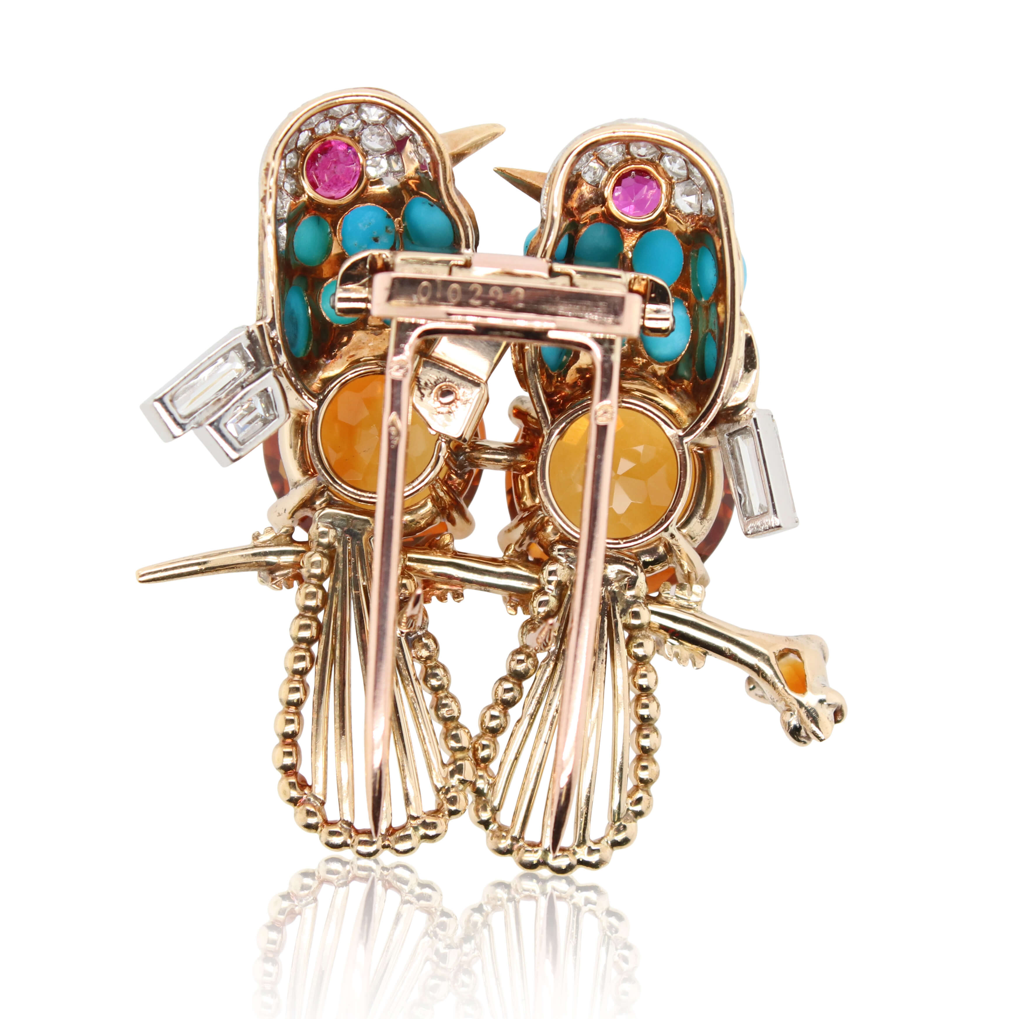 Estate Cartier Love Birds Brooch