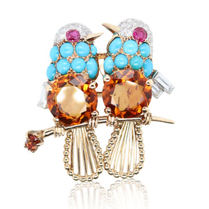 Estate Cartier Love Birds Brooch