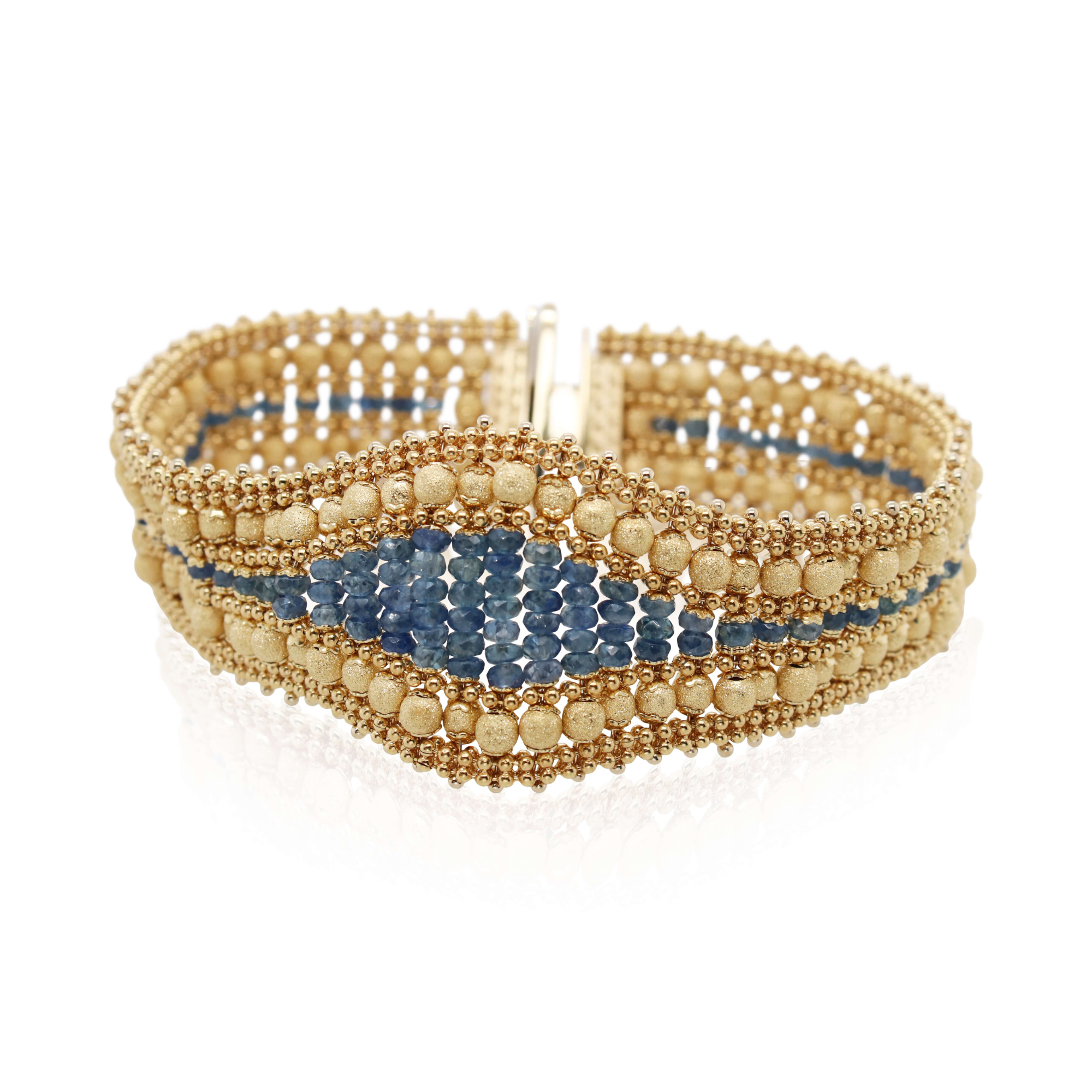 Estate Savoia Beaded Sapphire Bracelet