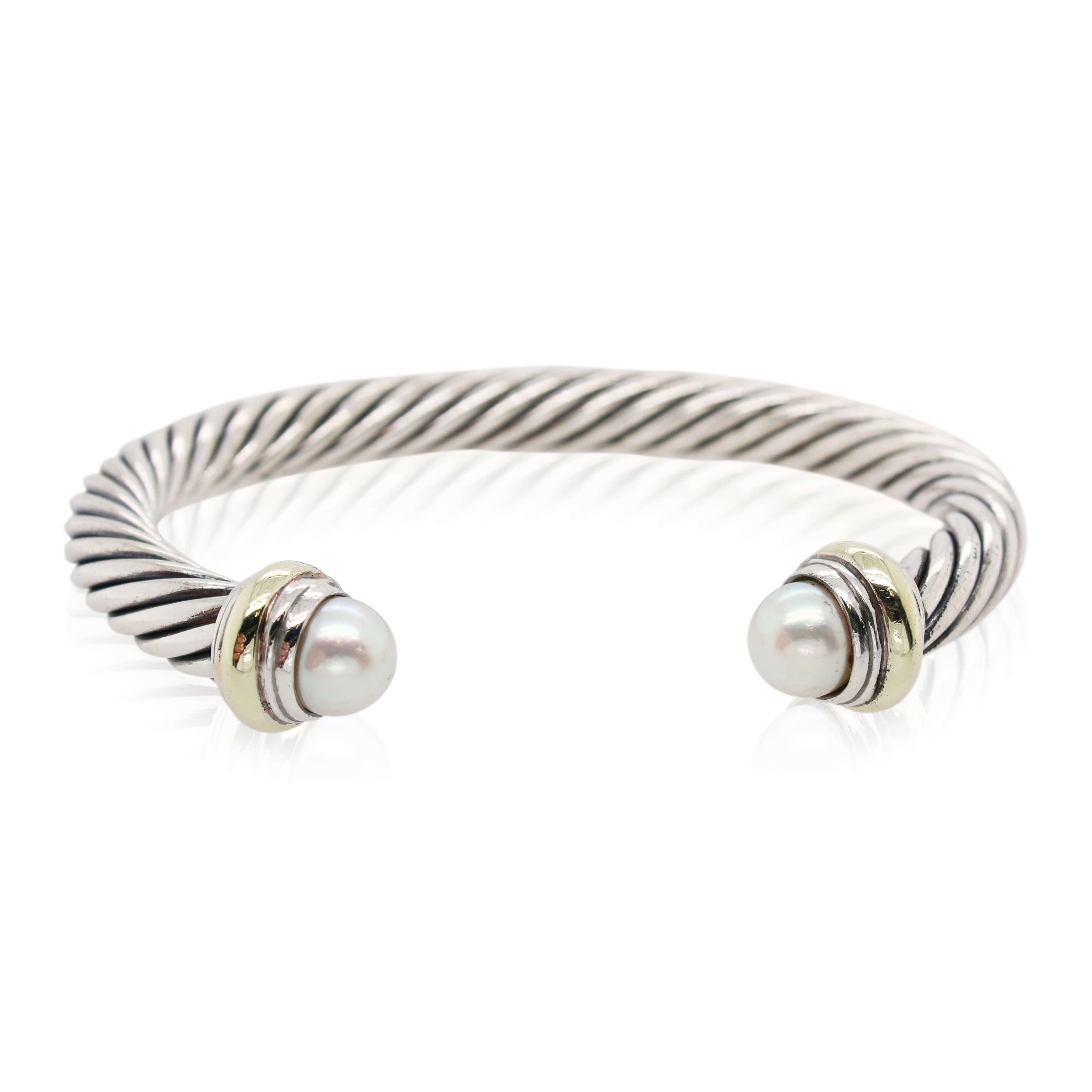 Estate David Yurman 7mm Pearl Cable Bracelet