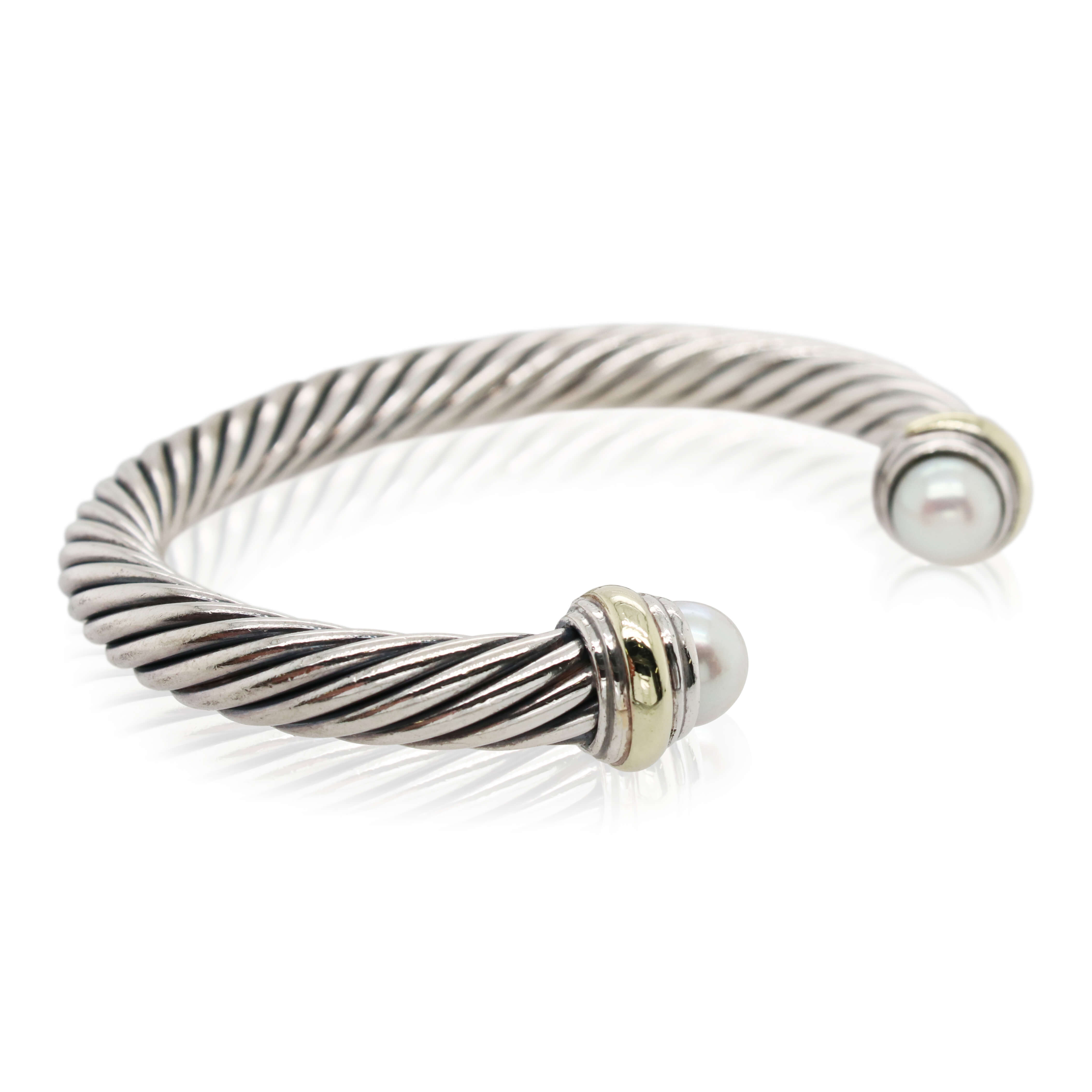 Estate David Yurman 7mm Pearl Cable Bracelet