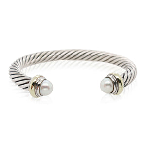 Estate David Yurman 7mm Pearl Cable Bracelet
