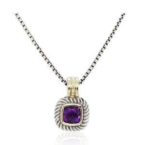Estate David Yurman Small Amethyst Pendant