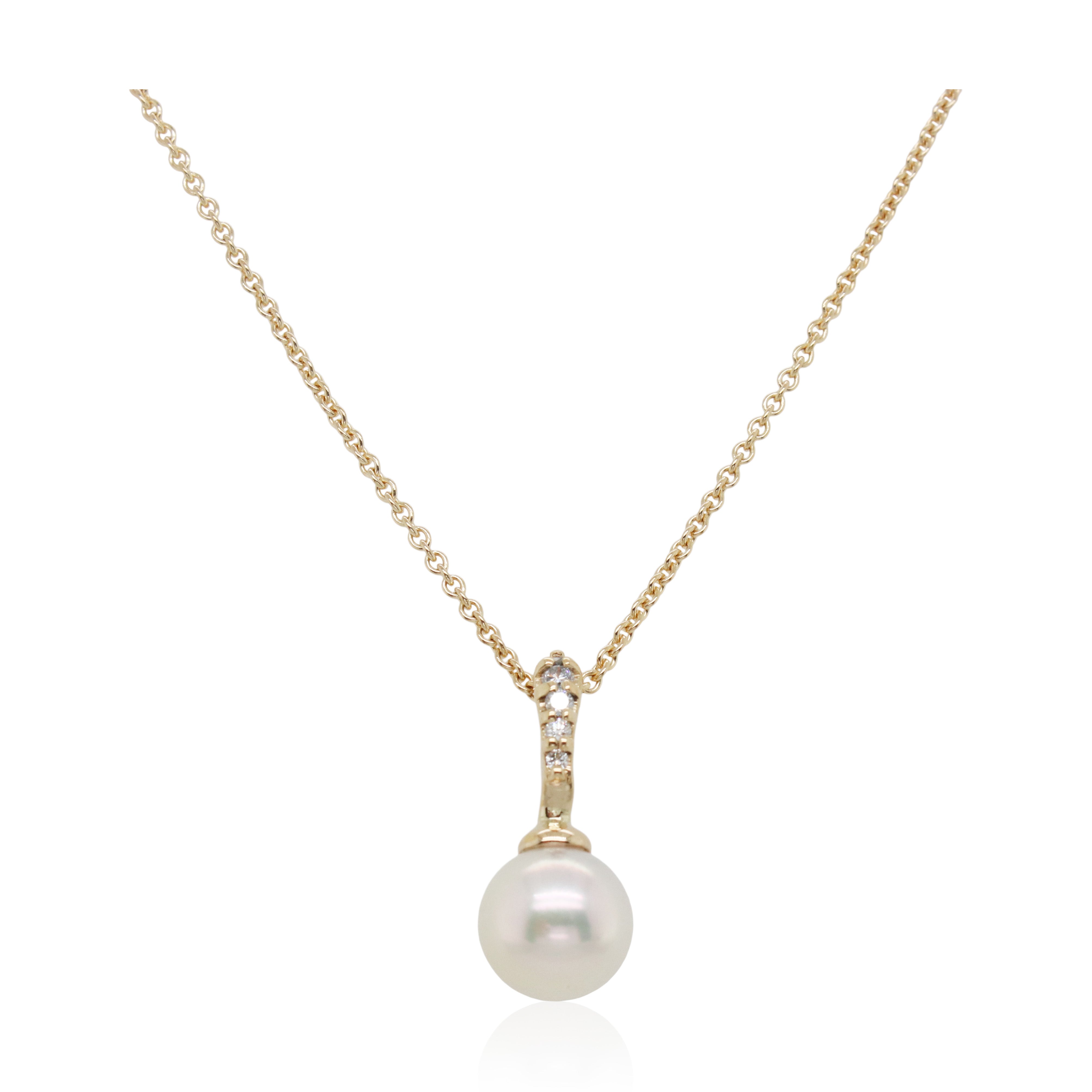Estate 8.5mm Akoya Pearl Drop Pendant