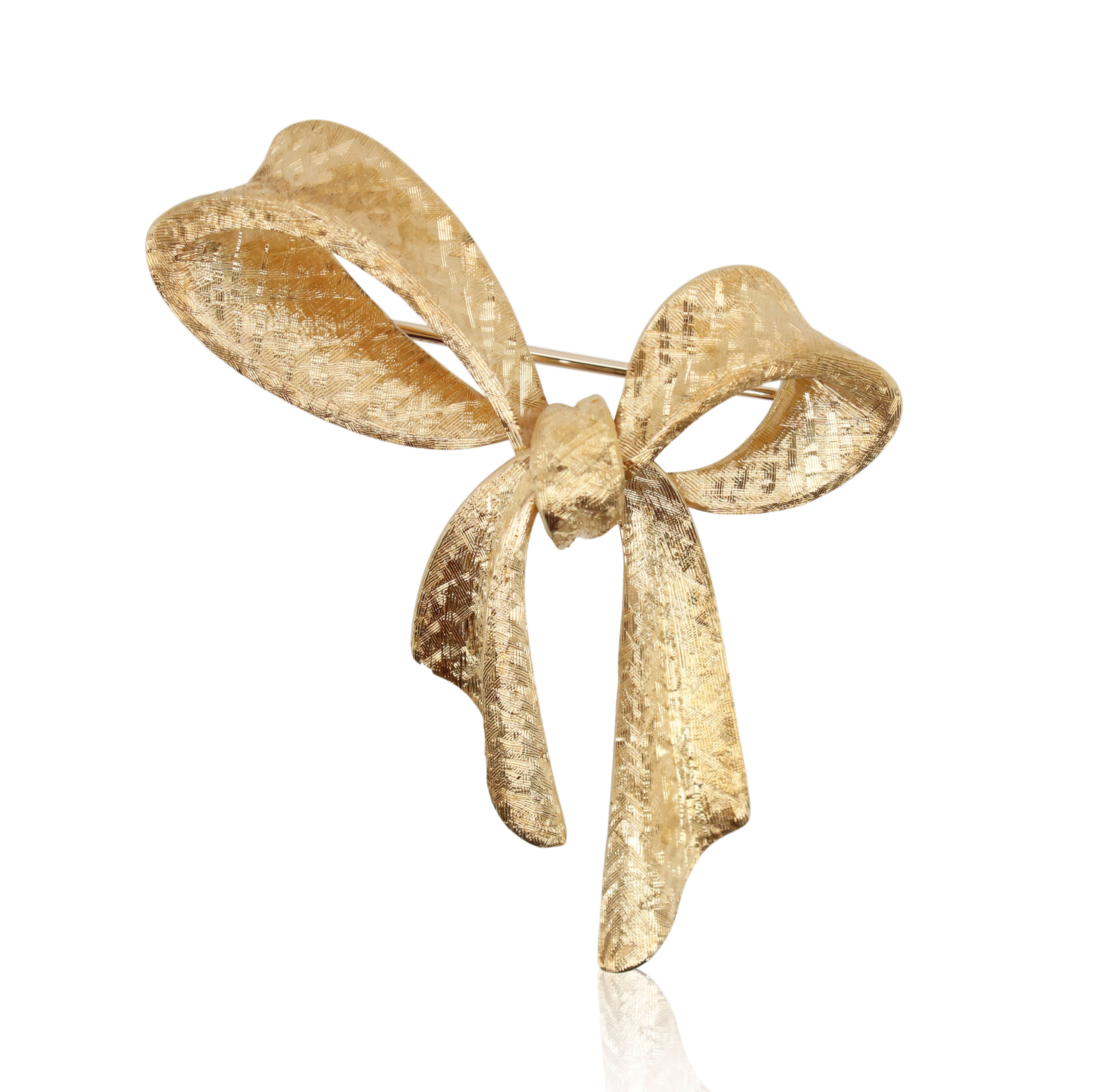 Yellow Gold Bow Brooch