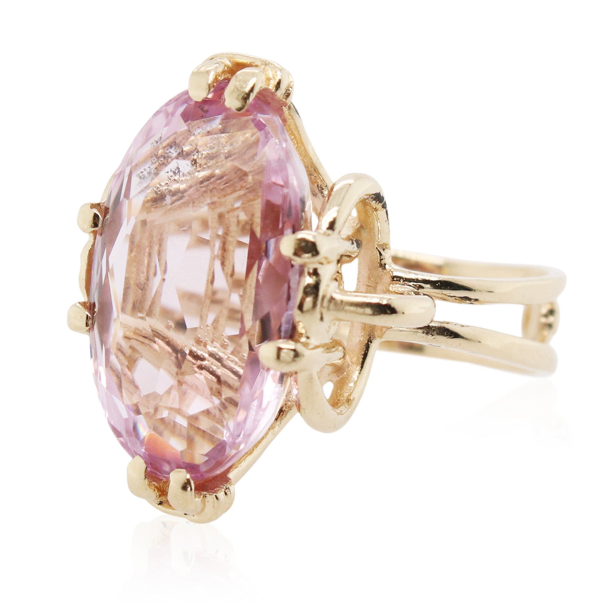 Estate Faceted Light Amethyst Ring