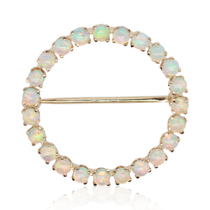 Estate Opal Circle Brooch