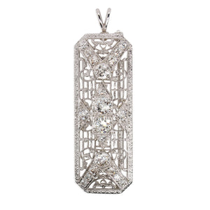 2.00ct Total Weight Old European Cut Diamond Brooch/Pendant